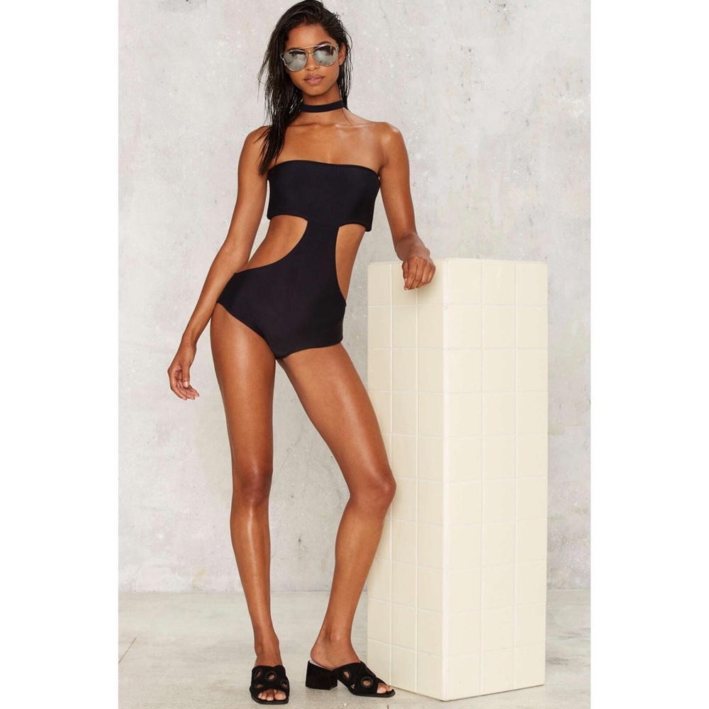 Revolve Aila Blue Reef cutout swimsuit S NWT